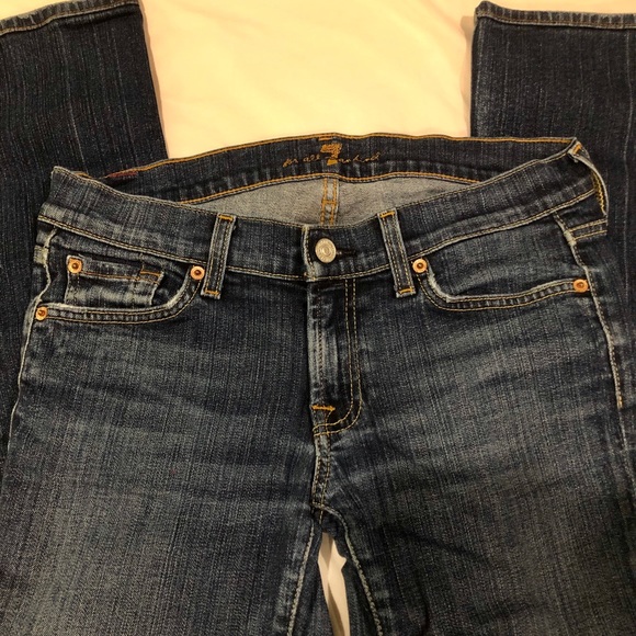 7 For All Mankind Flare Jeans - Size 27 EUC - Picture 3 of 10